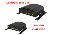 8 Channel Car Mobile DVR Real Time HDD Vehicle Car DVR With 3G 8V-36V