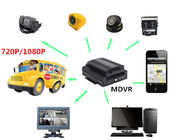 4Ch 720P AHD HDD Full HD Mobile DVR Security Car System With GPS G - Sensor