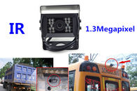 Infrared Metal Black Car Reversing Camera Rear View 1.3 Megapixel Waterproof