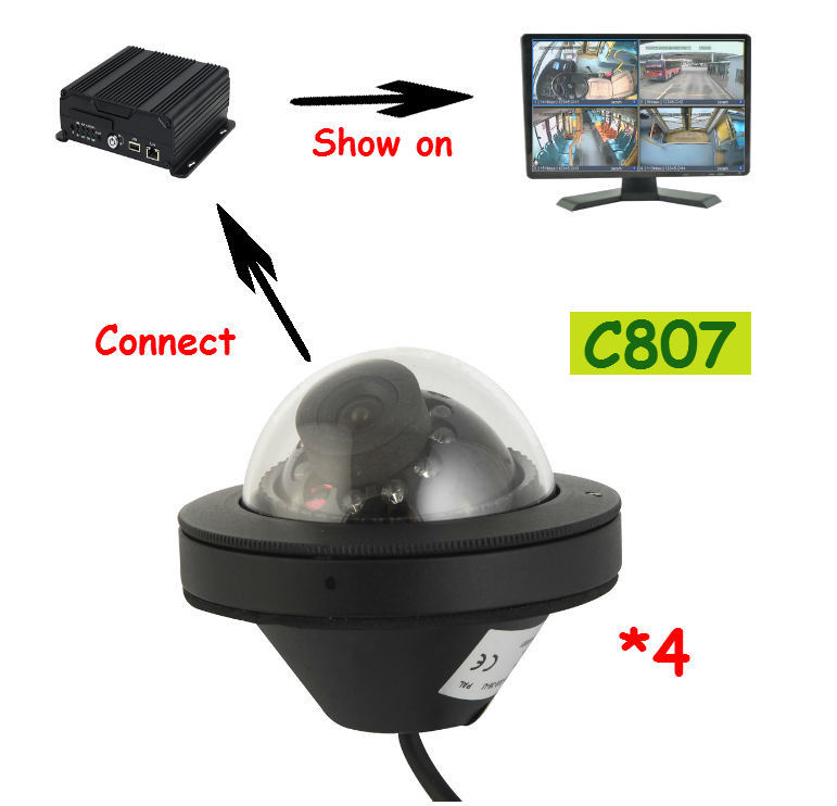 Recoda C807 1080P AHD Mini Dome IP68 Truck Reversing Camera weatherproof with fixed lens