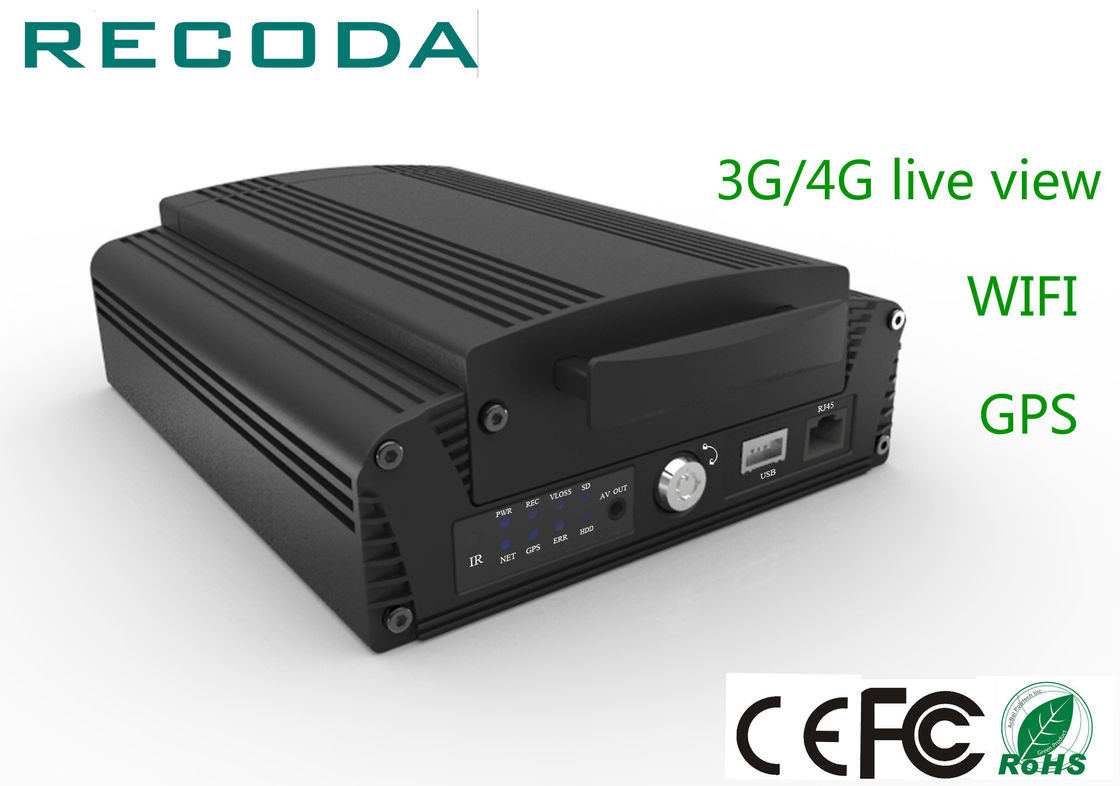 M720 4ch 1080P HDD Mobile Vehicle DVR 3G / 4G Live View Car Dvr Video Recorder